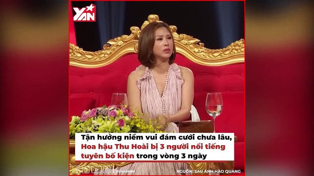 Tận hưởng niềm vui đám cưới chưa lâu, Hoa hậu Thu Hoài bị 3 người nổi tiếng đòi kiện trong 3 ngày