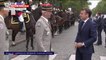 14-Juillet: Emmanuel Macron arrive place de l'Étoile avant le début du défilé