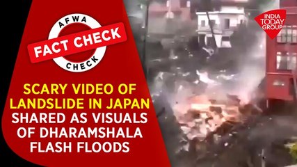 Scary video of landslide in Japan shared as visuals of Dharamshala flash floods
