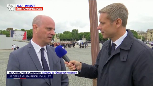14-Juillet: la présence de jeunes du service national universel visait à montrer la priorité à la jeunesse , selon Jean-Michel Blanquer