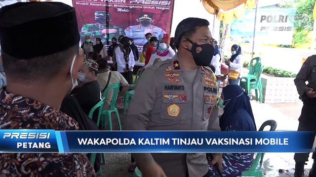 Wakapolda Kaltim Tinjau Langsung Gerai Vaksinasi Mobile