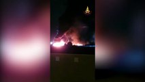 Incendio distrugge nella notte MagniPlast a Brugherio: il video dei Vigili del fuoco
