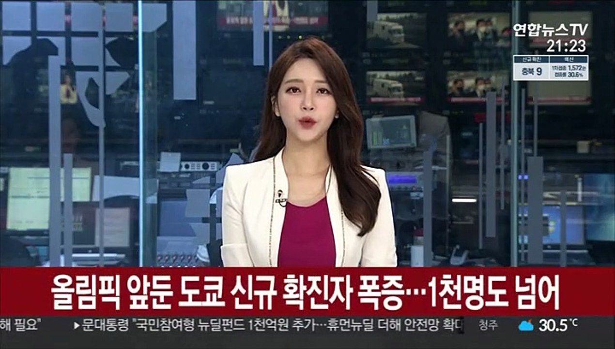 올림픽 앞둔 도쿄 신규 확진자 폭증…1천명도 넘어
