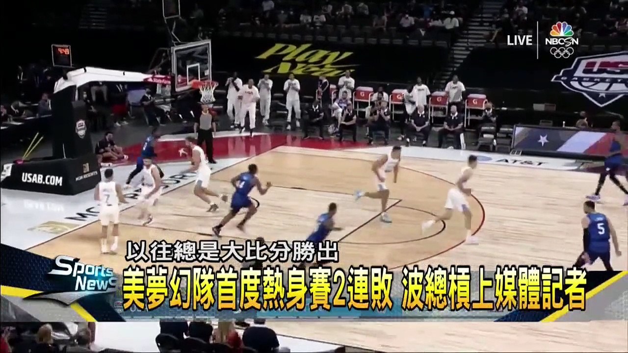 美國夢幻男籃終於發威 熱身賽2連敗後首勝