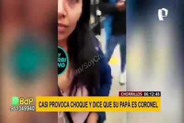 Mujer en aparente estado de ebriedad choca contra mototaxi