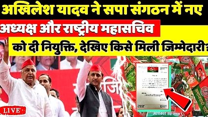 अखिलेश यादव ने संगठन में नए राष्ट्रीय अध्यक्ष और महासचिव को दी नियुक्ति | देखिए किसे मिली जिम्मेदारी