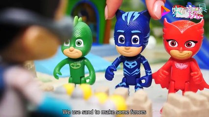 Dr. Romeo is too bad. The castle that the PJ Masks hero just made was destroyed by him.