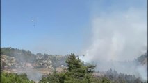 KAHRAMANMARAŞ - Orman yangınına havadan ve karadan müdahale ediliyor