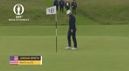 Spieth holes sensational backwards putt in Open practice
