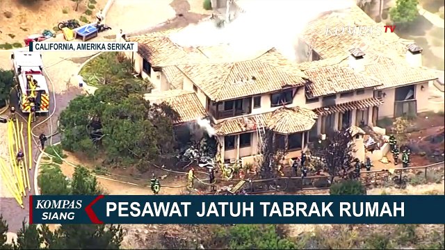 Pesawat Jatuh Tabrak Rumah Mewah di Monterey County AS, Picu Kebakaran Rumah dan Lahan