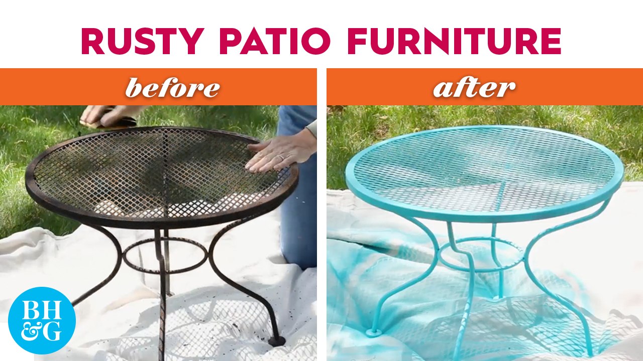 How to Paint & Fix Up Rusty Patio Furniture | Basics | Better Homes & Gardens