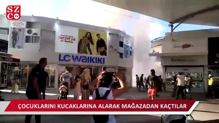 Mağazada patlamalar meydana geldi, müşteriler can havliyle kaçtı