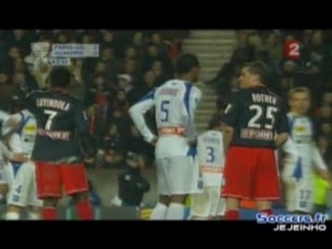 PSG AJA - Traoré gifle Rothen - Luyindula le venge.