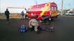 Siate socorre homem ferido em colisão entre moto e carro no Bairro Cascavel Velho