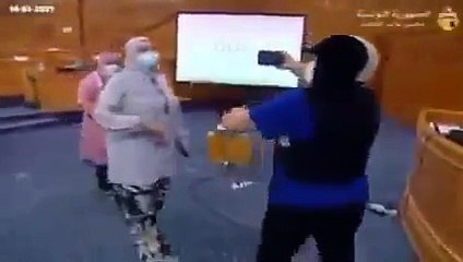 عبير موسي تتعرض للاعتداء مجددا داخل البرلمان التونسي