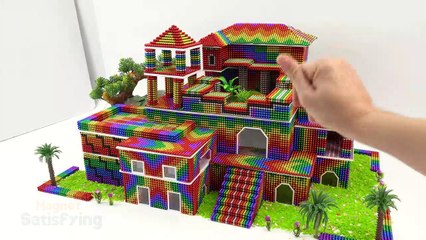 Satisfying And Relax With Manget Balls - Build Rainbow Temple Has Beautiful Stair For Lovely Hamster
