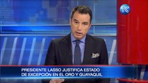 El presidente Lasso se refirió al estado de excepción en El Oro y Guayaquil