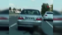 Ankara'da bir sürücü ölü ineği otomobilin arkasında sürükleyerek yoluna devam etti