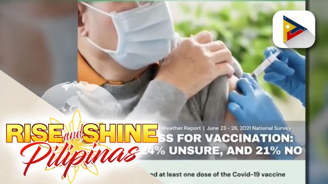 Kumpiyansa ng mga Pilipino sa bakuna laban sa COVID-19 tumaas, ayon sa SWS survey