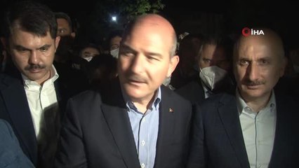 Bakan Süleyman Soylu: "7 saatte metrekareye 220 kilogram düşecek şekilde bir yağmur yağdı"