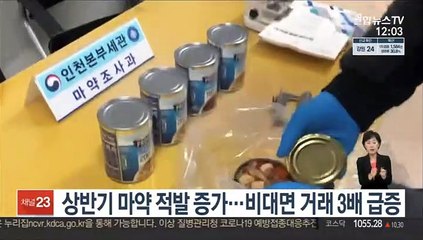 상반기 마약 적발 증가…비대면 거래 3배 급증