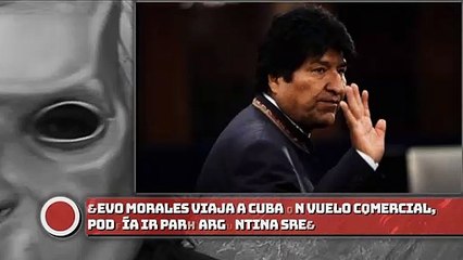 ¡EVO viaja a Cuba en vuelo comercial, podría ir para Argentina!: SRE​​