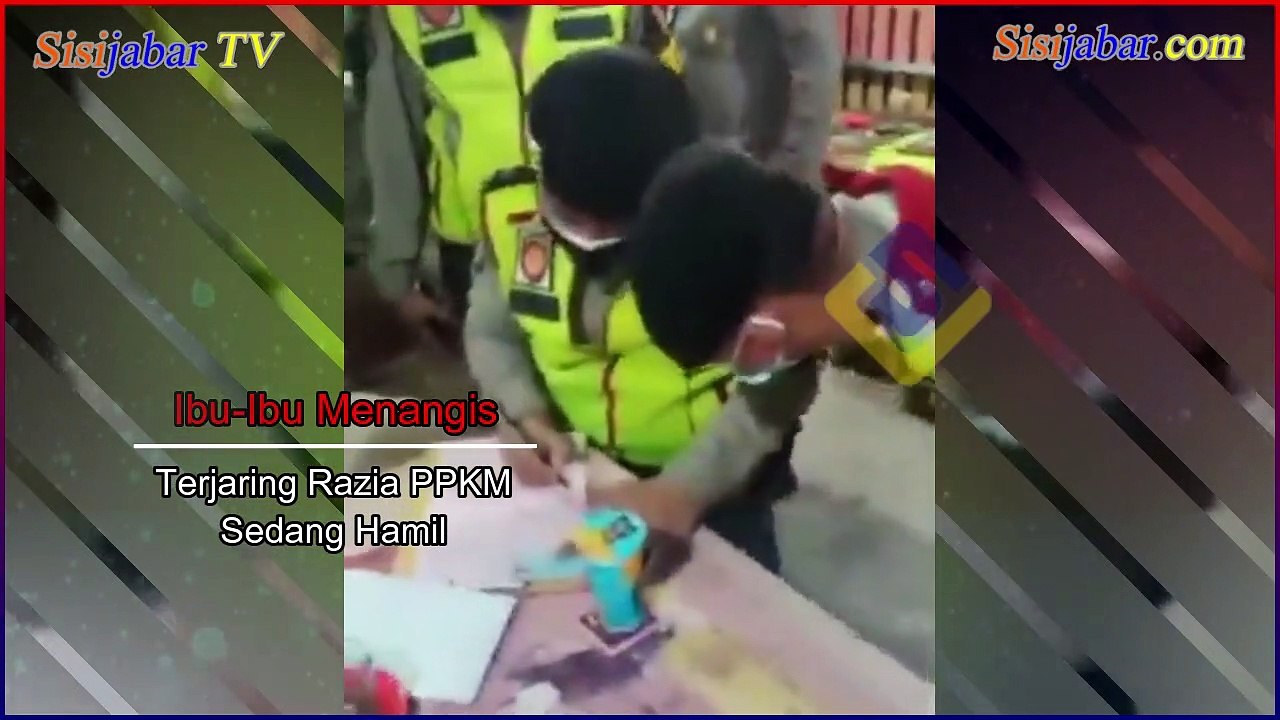 Viral..!! Ibu-ibu Menangis warungnya Kena Razia PPKM, Ternyata Sedang Hamil