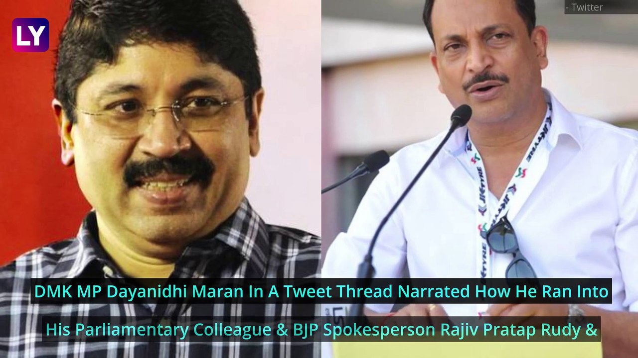 When One MP Piloted Another: Dayanidhi Maran Recounts Meeting With Colleague Rajiv Pratap Rudy