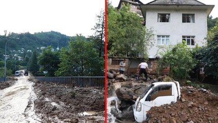 Hasarın boyutu gün ağarınca ortaya çıktı! Rize'deki sel felaketinde hayatını kaybedenlerin sayısı 2'ye yükseldi
