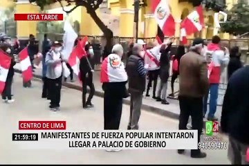 Manifestantes se enfrentaron a la PNP e intentaron llegar a Palacio de Gobierno