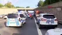 Sarıyer TEM'de zincirleme kaza: 2'si polis 3 yaralı