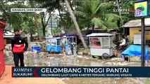 Gelombang Laut Capai 6 Meter Terjang Warung Wisata