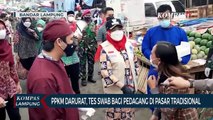 PPKM Darurat, Tes Swab Bagi Pedagang di Pasar Tradisional