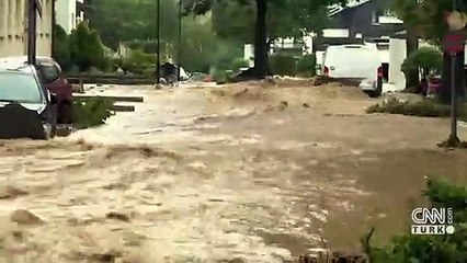 Almanya ve Belçikayı sel, İsviçre'yi fırtına vurdu!