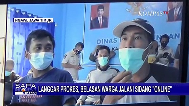 Pelanggar Prokes di Ngawi Jalani Sidang Online
