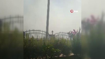 Yerleşim yerlerinin yakınında çıkan fidanlık yangını korkuttu