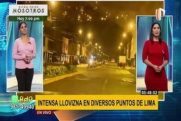 Se registra intensa llovizna en diversos puntos de Lima