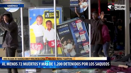 AL MENOS 72 MUERTOS Y MÁS DE 1.200 DETENIDOS POR LOS SAQUEOS