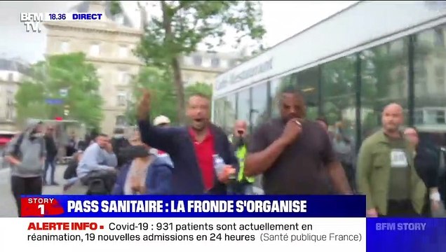Un journaliste BFMTV pris a partie lors d'une manifestation d'antivaccins et de gilets jaunes