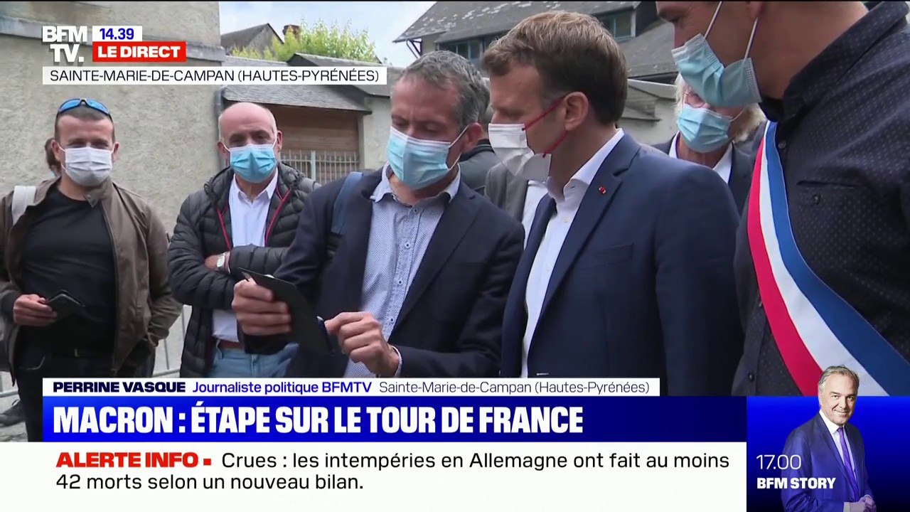 Emmanuel Macron est en déplacement dans les Hautes-Pyrénées, sur la 18ème étape du Tour de France