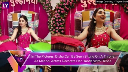 Rahul Vaidya’s Dulhaniya Disha Parmar Looks Beautiful In A Pink Outfit At Her Mehndi Function, Pictures Go Viral