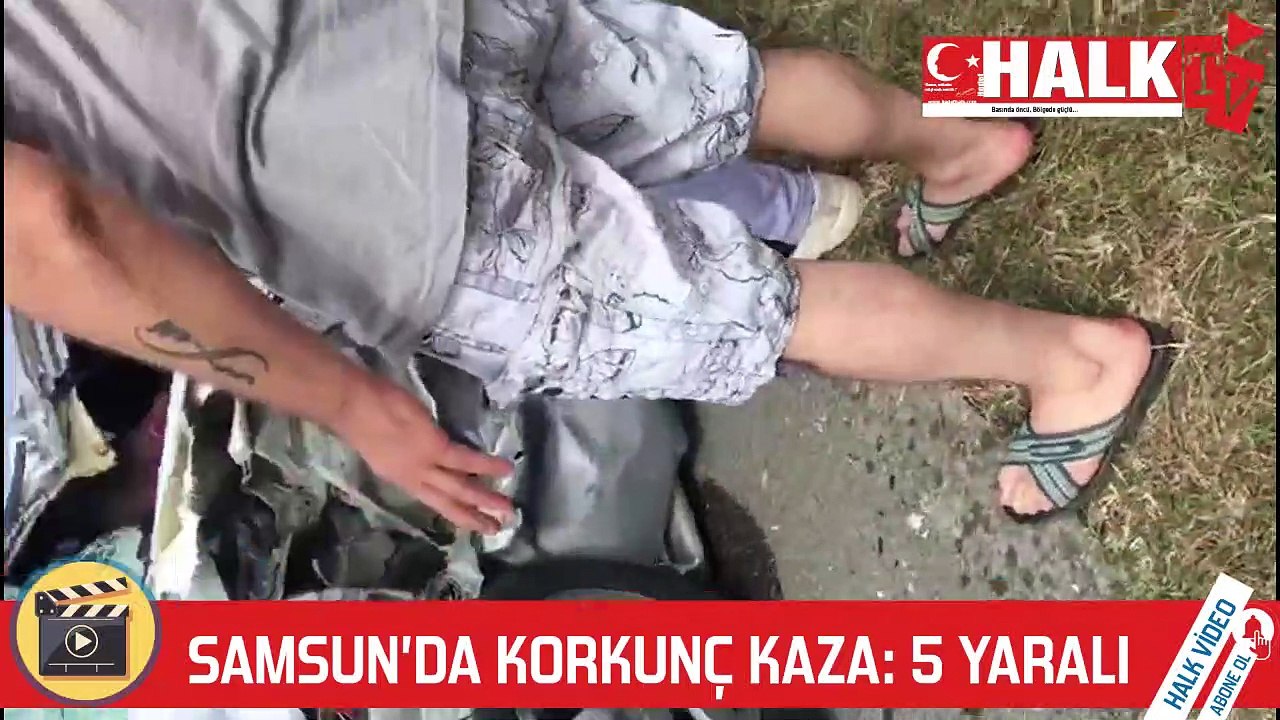 Karşı şeride geçen otomobil tır ile çarpıştı: 5 yaralı