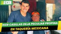 Iker Casillas deja propina de 800 pesos y unos tenis en taquería mexicana