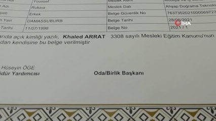 Ustalığa ilk adımı atan Suriyeli öğrenciler kalfalık belgelerini aldı