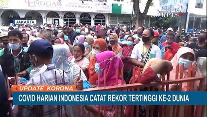 Indonesia Catat Rekor Covid-19 Harian Tertinggi Ke-2 Dunia