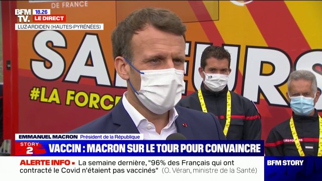 Emmanuel Macron: Depuis lundi, au total, on a près 3 millions de nos concitoyens ont pris rendez-vous pour se faire vacciner