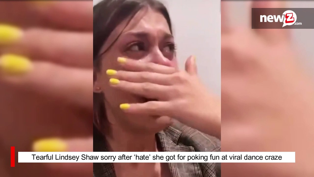 Tearful Lindsey Shaw sorry after ‘hate’ she got for poking fun at viral dance craze