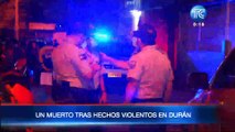 Un muerto y dos heridos tras hechos violentos en Durán.