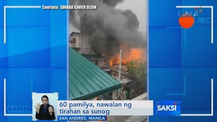 60 pamilya sa Maynila, nawalan ng tirahan sa sunog | Saksi