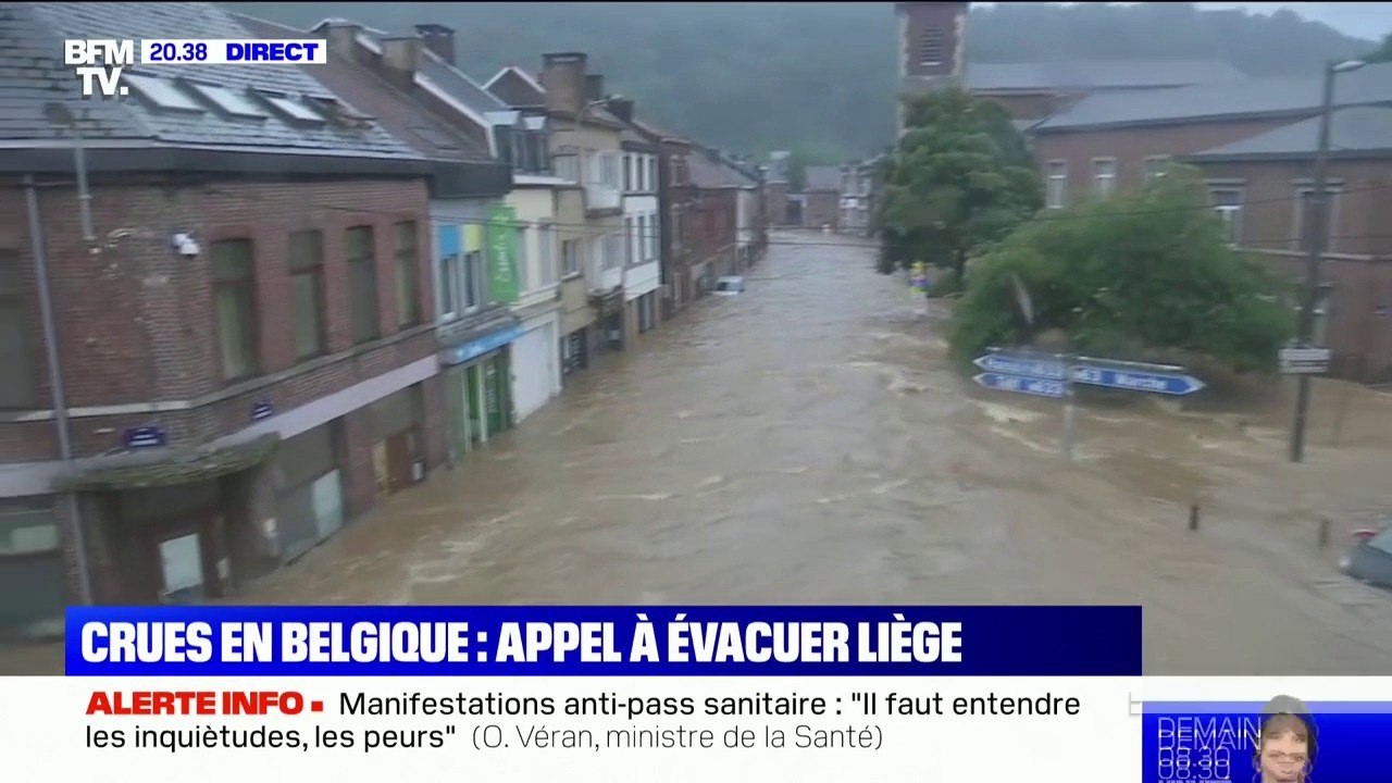 Inondations en Belgique: des quartiers de Liège sont submergés par les eaux